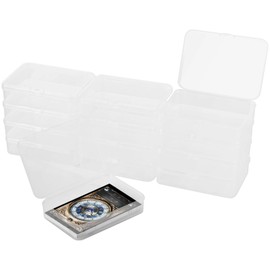 24 PCS Clear Plastic Playing Card Boxes, Snap Closed Card Deck Case, Empty Clear Poker Holder, Gaming Cards Storage Organizer, Trading Card Box, Transparent Plastic Box for Bank Business Cards