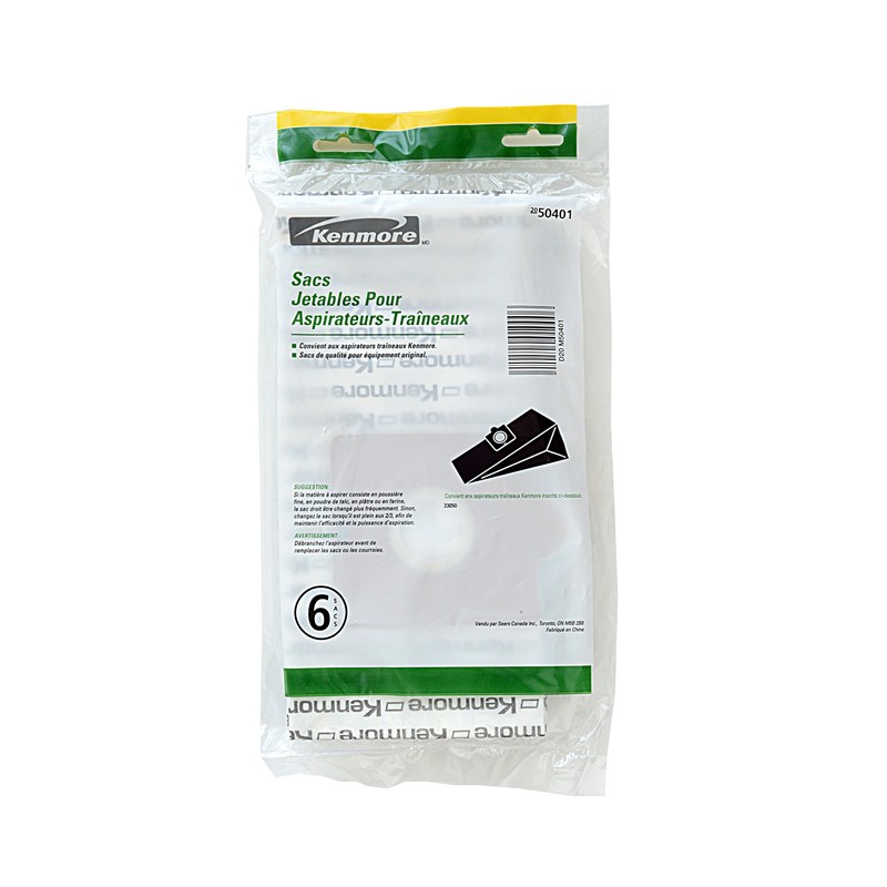 50401 Genuine Canister Vacuum Bags. Package of 6 Bags.