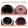 20.3oz Small Cast Iron Teapot, SECHUDO Cast Iron Tea Kettle