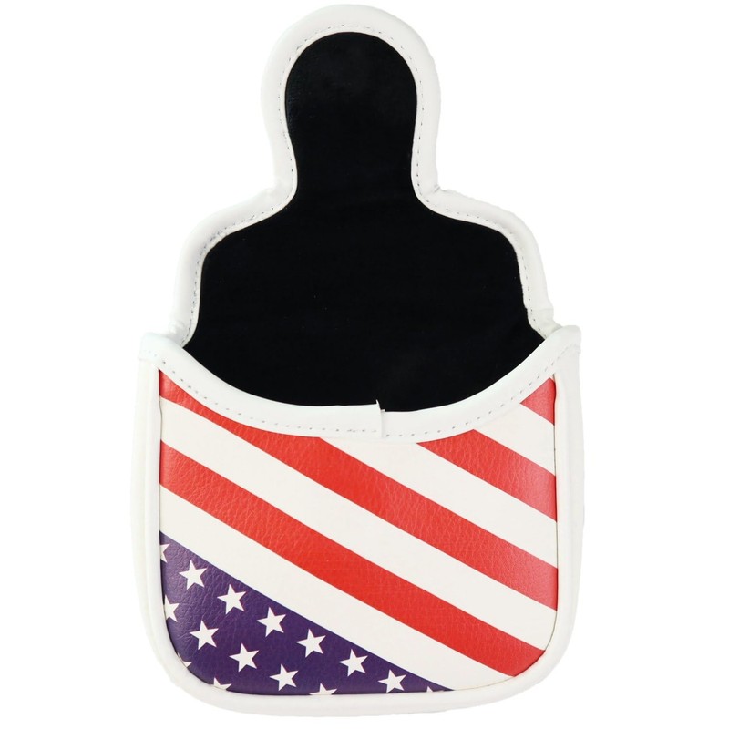PU Leather USA Flag Golf Square Mallet Putter Club Cover