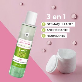 Pack 2 Desmaquillantes Bifásicos 3 en 1 | DESMAQUILLA - HIDRATA - ANTIOXIDANTE | Con Aceite de Aguacate + Vitamina E | 95% Ingredientes Naturales | Para cara y ojos | Piel limpia, suave y libre de impurezas. | Árbora 125ml