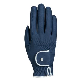 Roeckl Sports equestrian gloves LONA, ladies summer riding glove, navy/silver 8