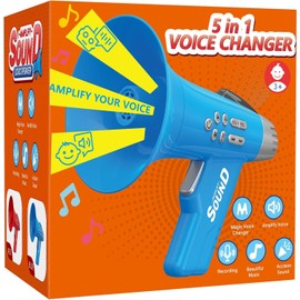 Cool Toys for 4 Year Old Boys, 5 Sounds Effect Voice Changer for Kid, Easy to Use and Fun Megaphone with Recording & Adjustable Volume, Easter Halloween Xmas Birthday Gift for 3 4 5 6 7 8 Year Old Boy