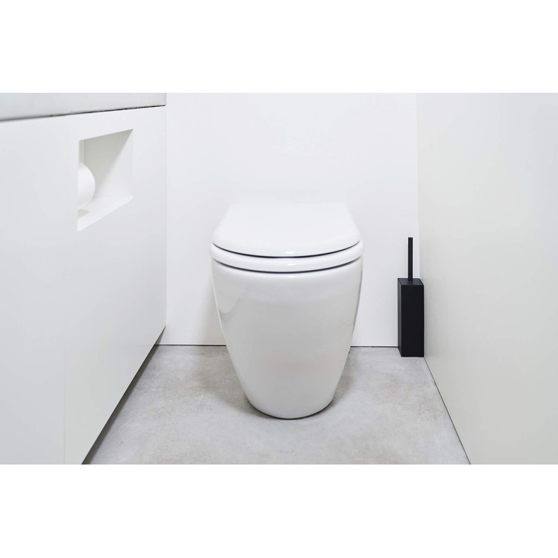 Tidy CL-665-521-0 Platawa Fort Toilet, Compact, Black, Approx. W 2.6