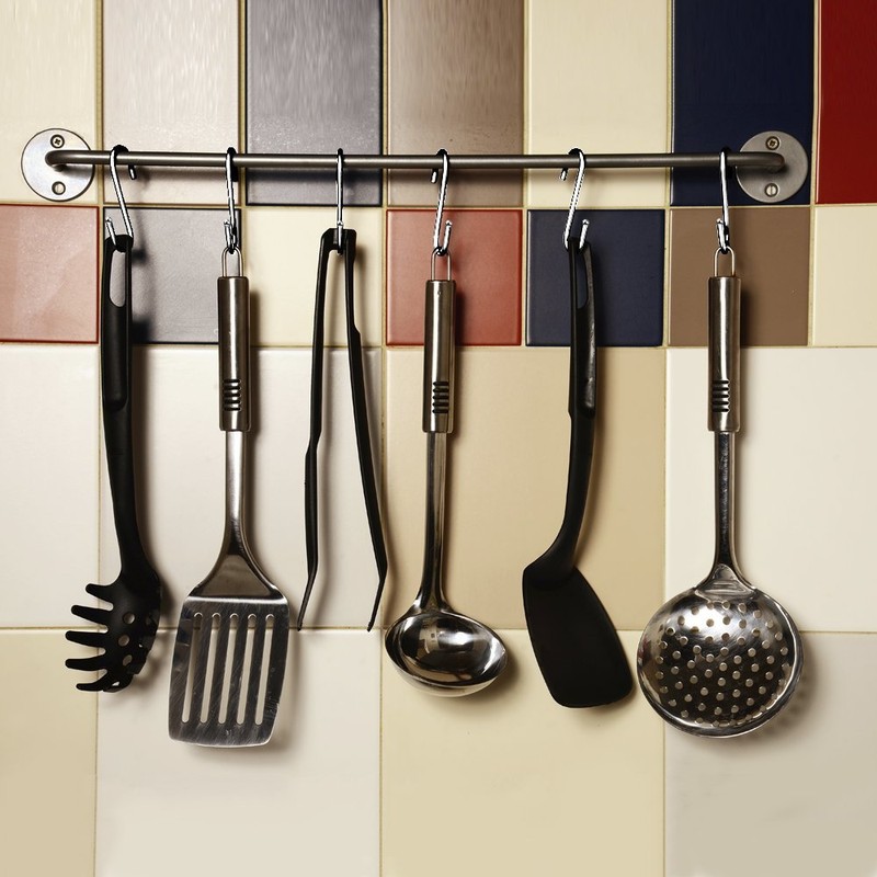 10 Pcs Metal S Shaped Kitchen Spoon Pan Pot Hanging