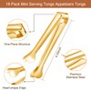 18 Pack Premium Small Serving Tongs, Mini Stainless Steel Appetizer