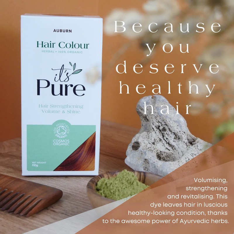 It's Pure Organic Henna Hair Dye in Auburn | 100%