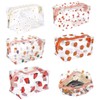 MOAMUN Pack of 5 Transparent Cosmetic Bags, Waterproof PVC Toiletry