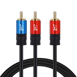 SHD RCA to 2RCA Subwoofer Cable Audio Cable 2RCA to 1RCA Bi-Directional RCA Y Adapter Premium Sound Quality Dual Shielded with Gold Plated Connectors-3Feet