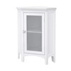 Elegant Home Fashions Madison Wooden Corner Floor Cabinet with Glass