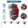 Christmas Snowman Table Runner Cotton Linen Dresser Scarves, Winter Snowflake