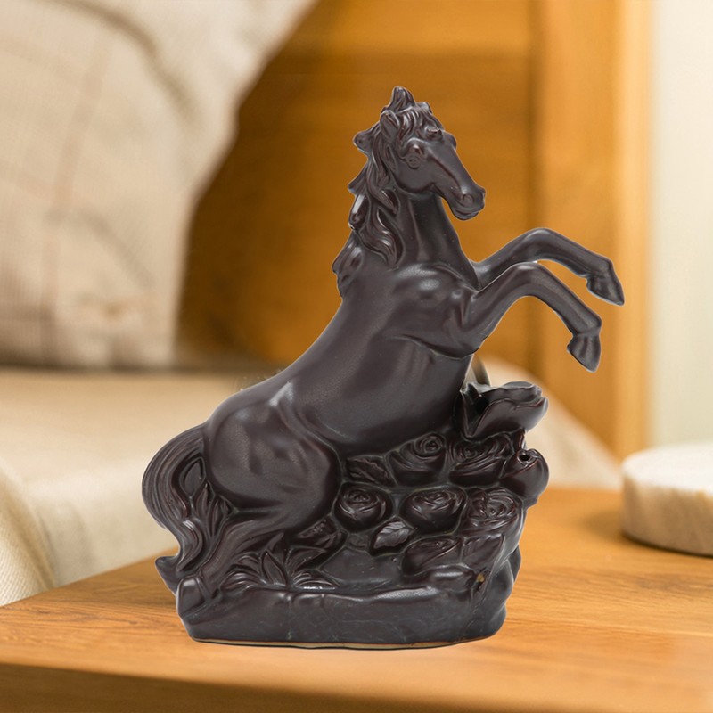 Running Horse Incense Burner Backflow Incense Holder Ornament for Bedroom