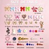 28 Grids 3D Nail Charms Rhinestones Pearls for Nails Art