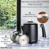 Mixpresso Black Stainless Steel Coffee Percolator Stovetop, 37oz Classic Percolator