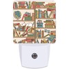 KXWQTRDD Bookshelf with Globe Night Light Plug into Wall,Night Lights