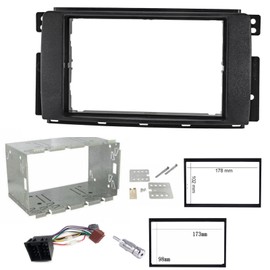 Double din car stereo radio installation kit facia adapter Smart Car ForTwo 2007 - 2010 2 din