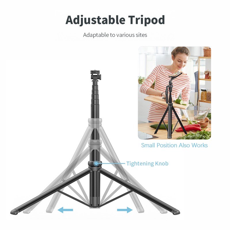 91.7-Inch Multi-function Selfie Stick Portable Gimbal Stabilizer with Aluminum Alloy