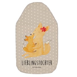 Mr. & Mrs. Panda Hot Water Bottle Fox Mum Gift Hot Water Bottle with Cover, Father's Day, Mother's Day, Mother, Small Hot Water Bottle, Favourite Daughter, Brother