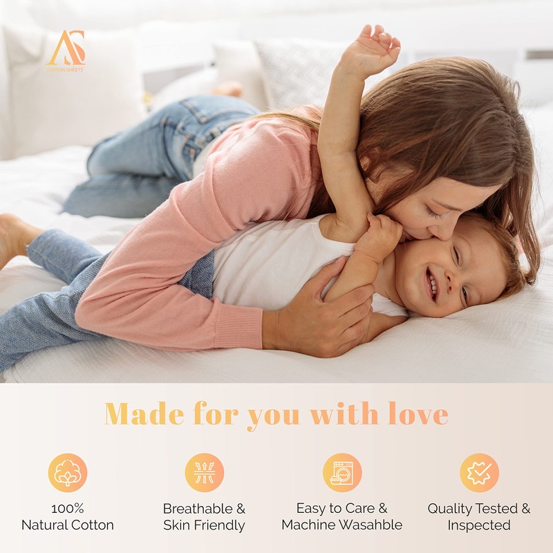 Ashton Sheets 100% Egyptian Cotton Sheets Queen Size Bed Set