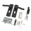 Yitre Bedroom Door Lock Set, Universal Black Door Handle Lock