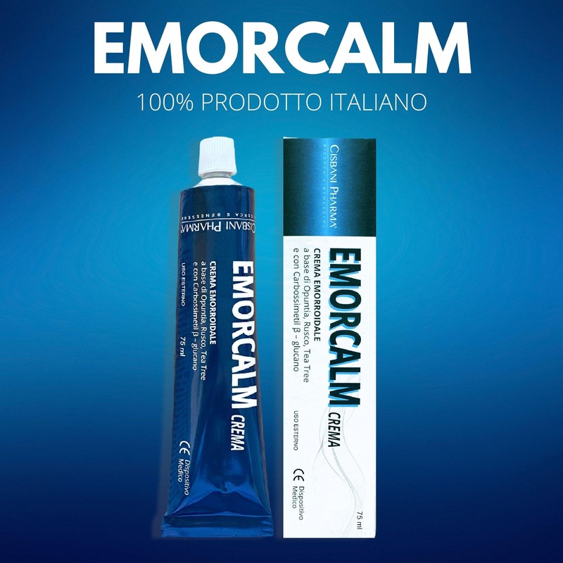 CISBANI PHARMA Emorcalm Crema emorroidi 75 ml con Opuntia, Tea