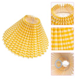 Small Lamp Shades Pleated Lamp Shade Desk Lamp Lampshade Nordic Unique Night Light Cover Home Bedside Light Cover for Home Living Room Bedroom Lamp Decoration Yellow Floor Lampshade