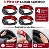 Wheel Arch Fender Protectors for Car Exterior – 4-Piece Carbon