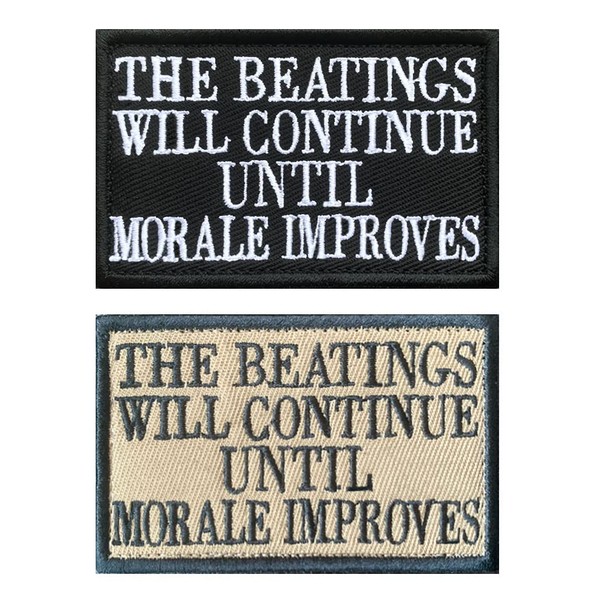 Antrix 2 PCS Tactical Funny The Beatings Will Continue Until