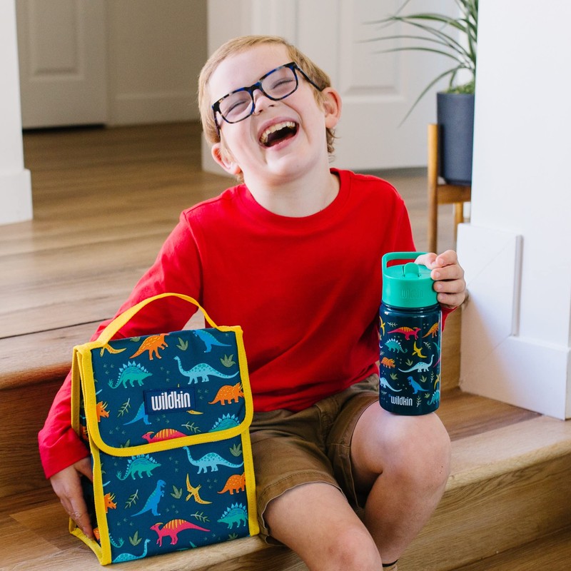 Jurassic Dinosaurs Botella de acero de 14 onzas