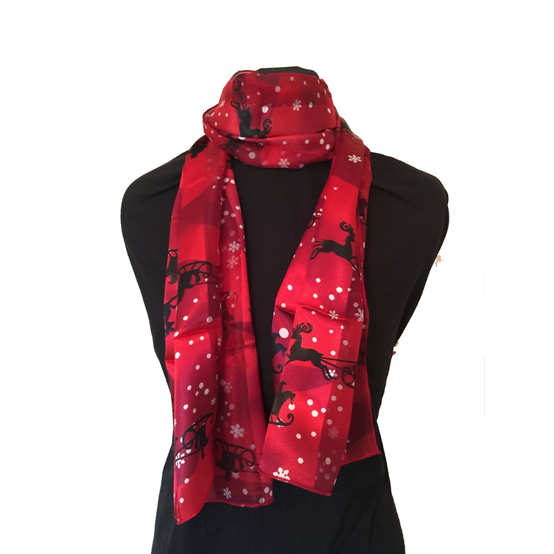 Pamper Yourself Now Red with Snowflakes and Santa on a