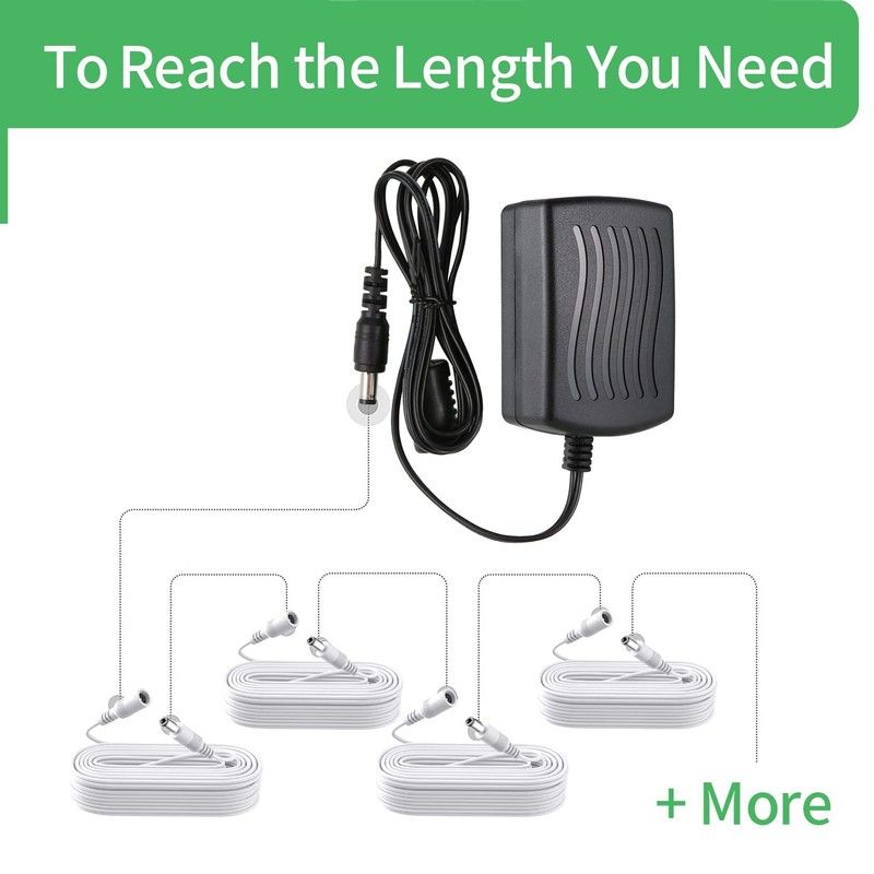 Security-01 33FT 10M DC Power Extension Cable for Security Camera