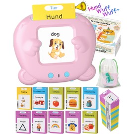 Winnrok Talking Flashcards German English Learning for Children, Easter Gifts Children Talking Learning Toy Language Promotion from 2 3 4 Years, Flash Cards Educational Games Vocabulary Friend 224