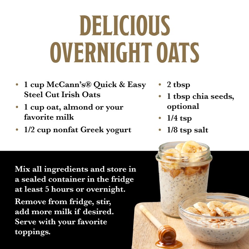 McCann's Irish Oatmeal, Quick & Easy Steel Cut Oats, 16