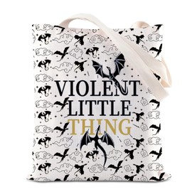 Fourth Wing Merch Xaden Riorson Inspired Shopping Bag Violent Little Thing Tote Bag Bookish Gift Fantasy Dragon Handbag (little thing CA)