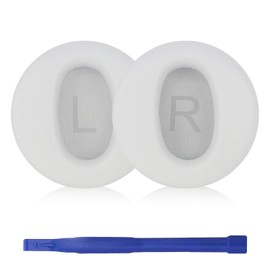 Aiivioll Noise Earpad Covers for Wyze Noise Ear Pad Covers and Headphone Protective Pads. Ear Pads Cushions Made of Soft Protein Leather, Sound Isolating, Memory Foam (White)