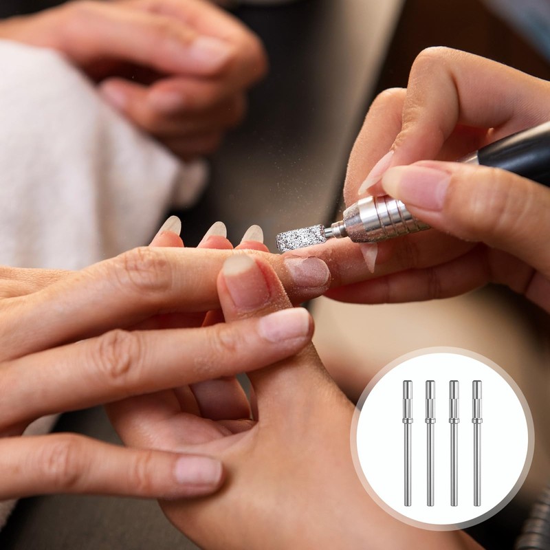 4 PCS Small Sanding Bands Nail Drill Bit, Mandrel Bits