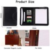 Conference Folder A4 Clipboard Folder Leather Multi-Function Document Organiser with