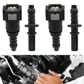 4pcs 7.89mm SAE to 5/16 8mm Straight Car Fuel Line Hose Quick Connector, Fuel Line Connector Hose Coupling, 90 Degree Quick Connector, Quick Release Connector