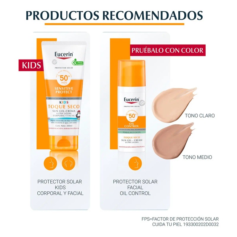 Eucerin Protector Solar Transparente Toque Seco Fps 50 200ml
