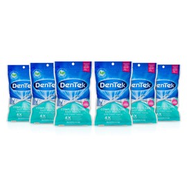 DenTek Complete Clean Easy Reach Floss Picks | Advanced Fluoride Coating, Mouthwash Blast Flavor| 75-Count | 6-Pack
