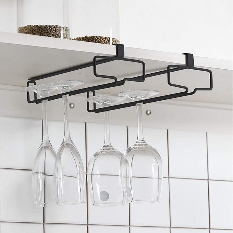 SAMSYOKI 4 Pezzi Porta Bicchieri da Vino Sospeso Supporto per