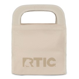 RTIC Ice Lunch Bag, Freezable for Women and Men, Reusable Durable Fabric, Cooler Lunch Bags for On The Go Meals, Commuters, Sand