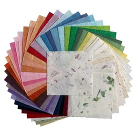 Mixed 50 Sheets Size 6 x 6 Inch Square Origami Paper Art Folding Art Craft Decoration Paper Square Folding Paper for DIY Crafts Thin Mulberry Paper Sheets
