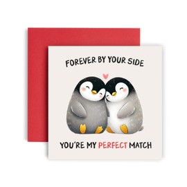 Huxters Penguin Anniversary Valentines day card for Husband You are My Penguin - Wife Boyfriend or Girlfriend Love Card for - 14.8cm (My Penguin)