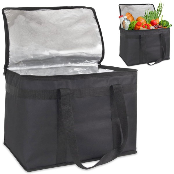 Insulated Cooler Grocery Bag for Doordash Uber Eats Catering, with