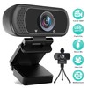 HD Webcam 1080P with Microphone, PC Laptop Desktop USB Webcams,