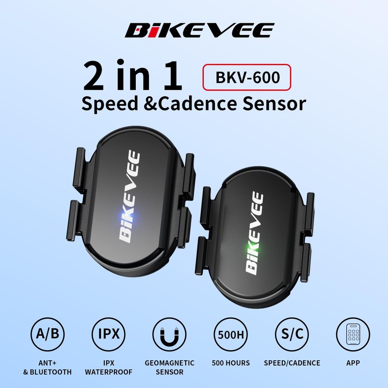 Bikevee Wireless Bike Computer GPS Bundle, Speedometer & Odometer, Cadence