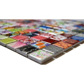 Retro Vintage Pop Up Mosaic Tiles Mosaic Tiles Ceramic Mosaic Tile Multicoloured Star Mosaic