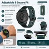 QHBAMD Silicone Watch Band Compatible with COROS PACE 4, Adjustable