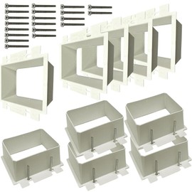 iMBAPrice IMBA-BE2-5 (UL Listed) 2-Gang Non-Metallic Electrical Power Outlet Box Extender for Power Switch Receptacles Accessories. 5-Pack